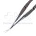 Gills-Welsh Vannas Micro Scissors, Angled Forward, Sharp Tips, 11mm Blades, 13mm Mid-Screw To Tip, Serrated Handle, Polished Finish, Overall Length 3-3/8" (86mm) - 5-4499-GWL