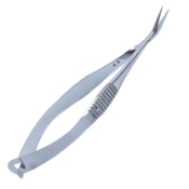 Gills-Welsh Vannas Micro Scissors, Angled Forward, Sharp Tips, 11mm Blades, 13mm Mid-Screw To Tip, Serrated Handle, Polished Finish, Overall Length 3-3/8" (86mm) E3388 GWL,5682E,E3388 GWL