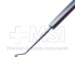 Gills-Welsh Curette Capsule Polisher, Flat Handle, Polished Finish, 2mm Cup, 45 Degrees Angled Shaft, 8mm Tip To Bend, Overall Length 5" (127mm) - 5-1893-GW