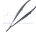Gills-Welsh Vannas Micro Scissors, Angled Forward, Sharp Tips, 5mm Blades, 11mm Mid-Screw To Tip, Serrated Handle, Polished Finish, Overall Length 3-3/8" (86mm) - 5-4499-GW