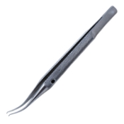 Girard Corneoscleral Forceps, 0.12mm, 1 x 2 Teeth, 6mm Tying Platform, Colibri Style, Round Knurled Handle, Polished Finish, For Left-Handed Use, Overall Length 4-1/4" (107mm) 5-4206,841641,May-04,K5-2910,E3193