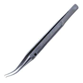 Girard Corneoscleral Forceps, 0.12mm, 1 x 2 Teeth, 6mm Tying Platform, Colibri Style, Round Knurled Handle, Polished Finish, For Left-Handed Use, Overall Length 4-1/4" (107mm) 5-4206,841641,May-04,K5-2910,E3193