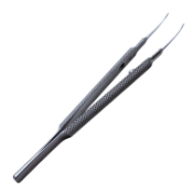 Girard Tying Forceps, Curved Shafts, Ultra-Fine Tying Platform, Round Knurled Handle, Overall Length 3-7/8" (100mm) E3192 FT,2473E,E3192 FT