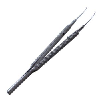 Girard Tying Forceps, Curved Shafts, Ultra-Fine Tying Platform, Round Knurled Handle, Overall Length 3-7/8" (100mm) E3192 FT,2473E,E3192 FT