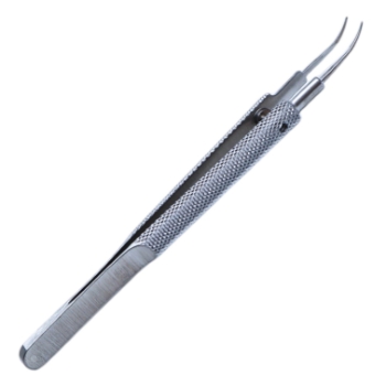 Girard Tying Forceps, Curved Shafts, 5mm Tying Platform, Round Knurled Handle, Dull Finish, Overall Length 3-7/8" (99mm) E3192 T,2475E,E3192 T