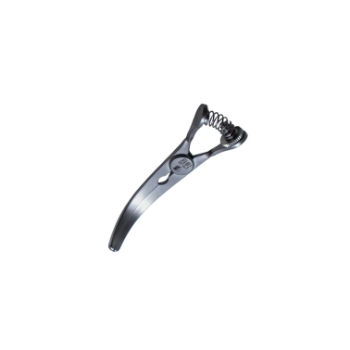 Glover Bulldog Clamp Forceps, Curved 27mm Jaw, Adjustable Tension, Overall Length 2" (51mm) 