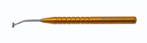 Scleral Depressor, Angled, Tip Width 1/4" (6.6mm), Round Grooved Handle, Overall Length 5-1/2" (140mm) 