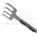 Gorney Face Lift Rake Retractor, 4 Prongs, Large, Thumb Ring, Spring Neck, 38mm Blade Width, 25mm Blade Length, Overall Length 4-1/4" (108mm) - 19004-16-1036S