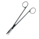 Gorney Facelift Scissors, Straight, Serrated Blades, Ring Handles, Two Tone Finish, Overall Length 7" (178mm) 