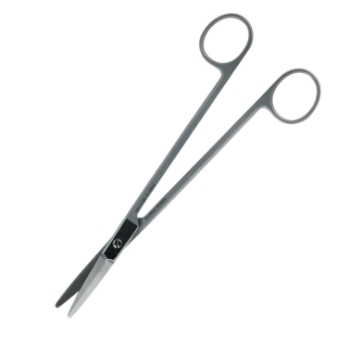 Gorney Facelift Scissors, Straight, Serrated Blades, Ring Handles, Two Tone Finish, Overall Length 7" (178mm) 