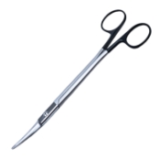 Gorney Freeman Facelift Scissors, Super Cut, Curved, Flat On Bottom Of Each Blade, Both Blades Serrated, Black Ring Handles, Overall Length 7-1/4" (185mm) 