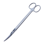Gorney Facelift Scissors, Curved, Serrated Blades, Ring Handle, Two Tone Finish, Overall Length 7" (17.80mm) 