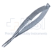 Gradle Cilia Forceps, Fine 2mm Wide Platform, Serrated Cross Action Handle, Polished Finish, Overall Length 3-3/4" (97mm) - 5-3281