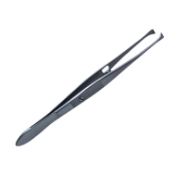 Graefe Fixation Forceps, Wide 4.5mm Jaws, Fine Teeth, Serrated Handle, Thumb Catch Lock, Overall Length 4-1/4" (108mm) 286107,May-83,K5-4821,08-53039,E1572