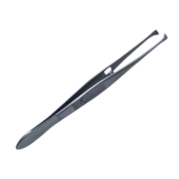 Graefe Fixation Forceps, Wide 4.5mm Jaws, Fine Teeth, Serrated Handle, Thumb Catch Lock, Overall Length 4-1/4" (108mm) 286107,May-83,K5-4821,08-53039,E1572
