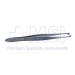Graefe Fixation Forceps, Narrow 3.5mm Jaws, Fine Teeth, Serrated Handle Without Thumb Catch Lock, Overall Length 4-1/4" (109mm) - 5-2671