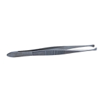 Graefe Fixation Forceps, Narrow 3.5mm Jaws, Fine Teeth, Serrated Handle Without Thumb Catch Lock, Overall Length 4-1/4" (109mm) 281724,5-2671,E1560