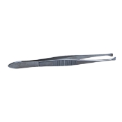 Graefe Fixation Forceps, Narrow 3.5mm Jaws, Fine Teeth, Serrated Handle Without Thumb Catch Lock, Overall Length 4-1/4" (109mm) 281724,5-2671,E1560