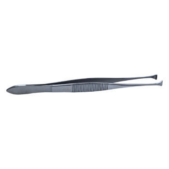 Graefe Fixation Forceps, Wide 4.5mm Jaws, Fine Teeth, Serrated Handle Without Thumb Catch Lock, Overall Length 4-1/4" (108mm) 282455,5-2673,K5-4820,08-53038,E1562