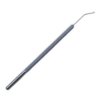 Graether Collar Button, Angled 45 Degrees Shaft, 10mm Tip To Bend, Round Knurled Handle, Polished Finish, Overall Length 4-1/2" (115mm) K3-4910,E0566 SA,08-04241,5229E,K3-4910,08-04241,E0566 SA
