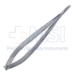 Green Needle Holder, Angled, 12mm Serrated Jaws, V-Groove Suturing Platforms, Serrated Flat Spring Loaded Handle, Polished Finish, Overall Length 4-1/4" (107mm) - 5-4944