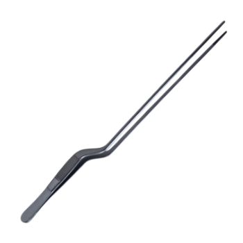 Gruenwald Nasal Bayonet Dressing Forceps, 18mm Long x 2mm Wide, Serrated Tips, Overall Length 10" (254mm) 