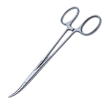 Halstead Mosquito Forceps, Curved, 25mm Serrated Jaws, Overall Length 5-1/2" (140mm) 
