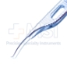 Harms Corneal Utility Forceps, Colibri Style, 0.12mm, 1 x 2 Teeth Set At 45 Degrees, 4.5mm Tying Platform, Serrated Fenestrated Handle, Polished Finish, Overall Length 2-3/4" (70mm) - 5-4315