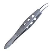 Harms Tying Forceps, Curved, 23mm Shafts, 6mm Tying Platforms, Three Hole Handle, Overall Length 4" (100mm) 1688097,11/6/6521,K5-5410