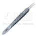 Harms-Tubingen Tying Forceps, Curved, 7mm Tying Platform, Serrated Handle, Polished Finish, Overall Length 4" (101mm) - 5-2999-C