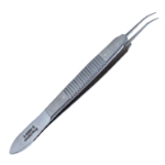 Harms-Tubingen Tying Forceps, Curved, 7mm Tying Platform, Serrated Handle, Polished Finish, Overall Length 4" (101mm) E1888 C,08-01109,2458E,08-01109,E1888 C