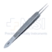 Harms-Tubingen Tying Forceps, Straight, 7mm Tying Platform, Serrated Handle, Polished Finish, Overall Length 4" (100mm) - 5-2999-S