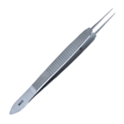 Harms-Tubingen Tying Forceps, Straight, 7mm Tying Platform, Serrated Handle, Polished Finish, Overall Length 4" (100mm) E1888 S,08-01108,2457E,08-01108,E1888 S