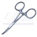 Hartman Hemostatic Mosquito Forceps, Curved, 20mm Serrated Jaws, Ratchet Lock, Ring Handle, Overall Length 3-7/8" (99mm) - 216226J