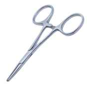 Hartman Hemostatic Mosquito Forceps, Straight, 20mm Serrated Jaws, Ring Handle, Dull Finish, Ratchet Lock, Overall Length 3-7/8" (99mm) 776628,May-26,K5-9900,08-55018,E3915