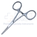 Hartman Hemostatic Mosquito Forceps, Straight, 20mm Serrated Jaws, Ratchet Lock, Ring Handle, Overall Length 3-7/8" (99mm) - 216225J
