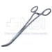 Heaney-Ballentine Hysterectomy Forceps, Curved, Longitudinal Grooves, Single V Tooth, Overall Length 8-1/4" (210mm) - 712-4231BX