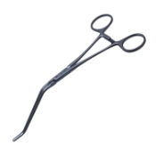Henly Modified Vascular Clamp Forceps, 1 x 2 Vascular Teeth, 20mm Angled Jaw, Overall Length 7-1/2" (191mm) 