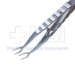 Hered Dacamara Strabismus Double Fixation Forceps, Dual Curved U Shaped Head, Double 1 x 2 Teeth, Newly Designed Secure Lock, Overall Length 4-3/8" (111mm) - T7500