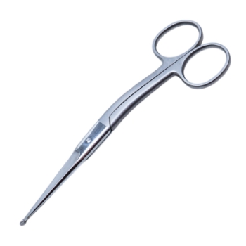 Hi-Level Bandage Scissors, Angled Shanks, Upper Blade Serrated, Small Probed Tip, Two Tone Finish, Overall Length 5-3/4" (145mm) 