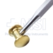 Hibbs Solid Brass Head Mallet, 18oz, Diameter 1-1/2" (38mm), Overall Length 7-5/8" (195mm) - M00500