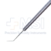 Hirschman Iris Lens Spatula, Angled 10mm Blade, Notches On Tip Sides, Round Knurled Handle, Polished Finish, Overall Length 4-7/8" (125mm) - 5-1825