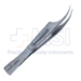 Hoskin #34 Colibri Forceps, Sharp Curved Shafts, Serrated Handle, Overall Length 3-1/4" (83mm) - 11-6-2845
