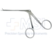 House Alligator Ear Forceps, Fine Model, 6mm Serrated Jaws, 0.9mm Across Jaw, 1.8mm Height Of Jaw, Straight Shaft, Working Length 3-1/4" (82mm), Overall Length 5-2/3" (144mm) - 232-D40-02