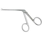 House Alligator Ear Forceps, Fine Model, 6mm Smooth Jaws, 0.9mm Across Jaw, 1.8mm Height Of Jaw, Straight Shaft, Working Length 3-1/4" (82mm), Overall Length 5-2/3" (144mm) 