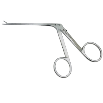 House Alligator Ear Forceps, Fine Model, 6mm Smooth Jaws, 0.9mm Across Jaw, 1.8mm Height Of Jaw, Straight Shaft, Working Length 3-1/4" (82mm), Overall Length 5-2/3" (144mm) 