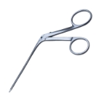 House-Bellucci Scissors, Curved Left, Medium Model, 5mm Blades, Straight Shaft, Working Length 87mm 