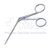 House-Bellucci Scissors, Curved Left, Fine Model, 5mm Blades, 80mm Shaft - 232-D50-04
