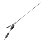 House Suction Irrigator, Angled 2 / 2.5 French, Concaved Thumb Plate Cutoff Hole, Working Length 3 1/3" (85mm) Overall Length 5 1/8" (130mm) 