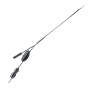House Suction Irrigator, Angled 2 / 2.5 French, Concaved Thumb Plate Cutoff Hole, Working Length 3 1/3" (85mm) Overall Length 5 1/8" (130mm) 